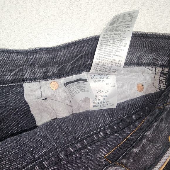 Levi's 501 original 34x32 sit at waist men button fly - Picture 6 of 9